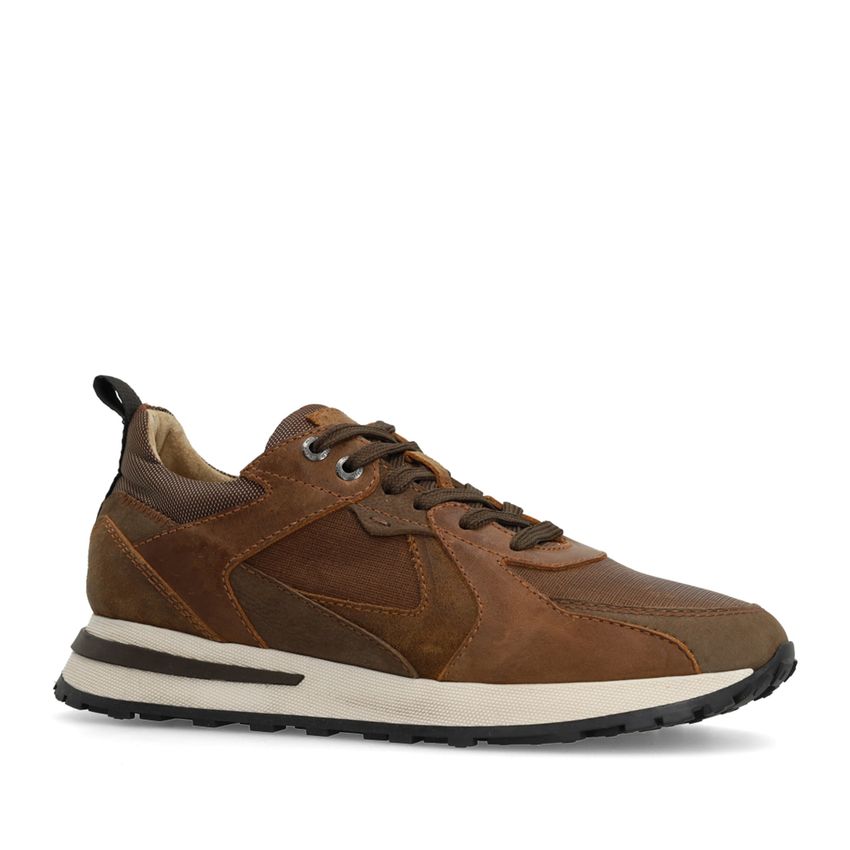 Cognacfarbene Ledersneaker