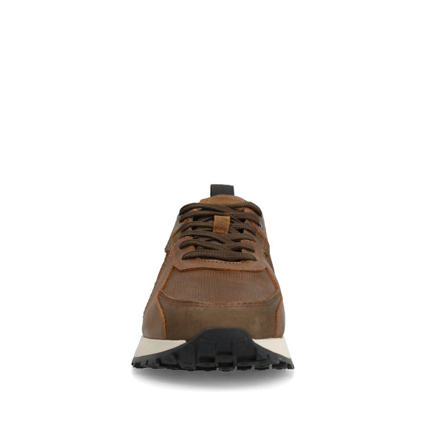 Cognacfarbene Ledersneaker