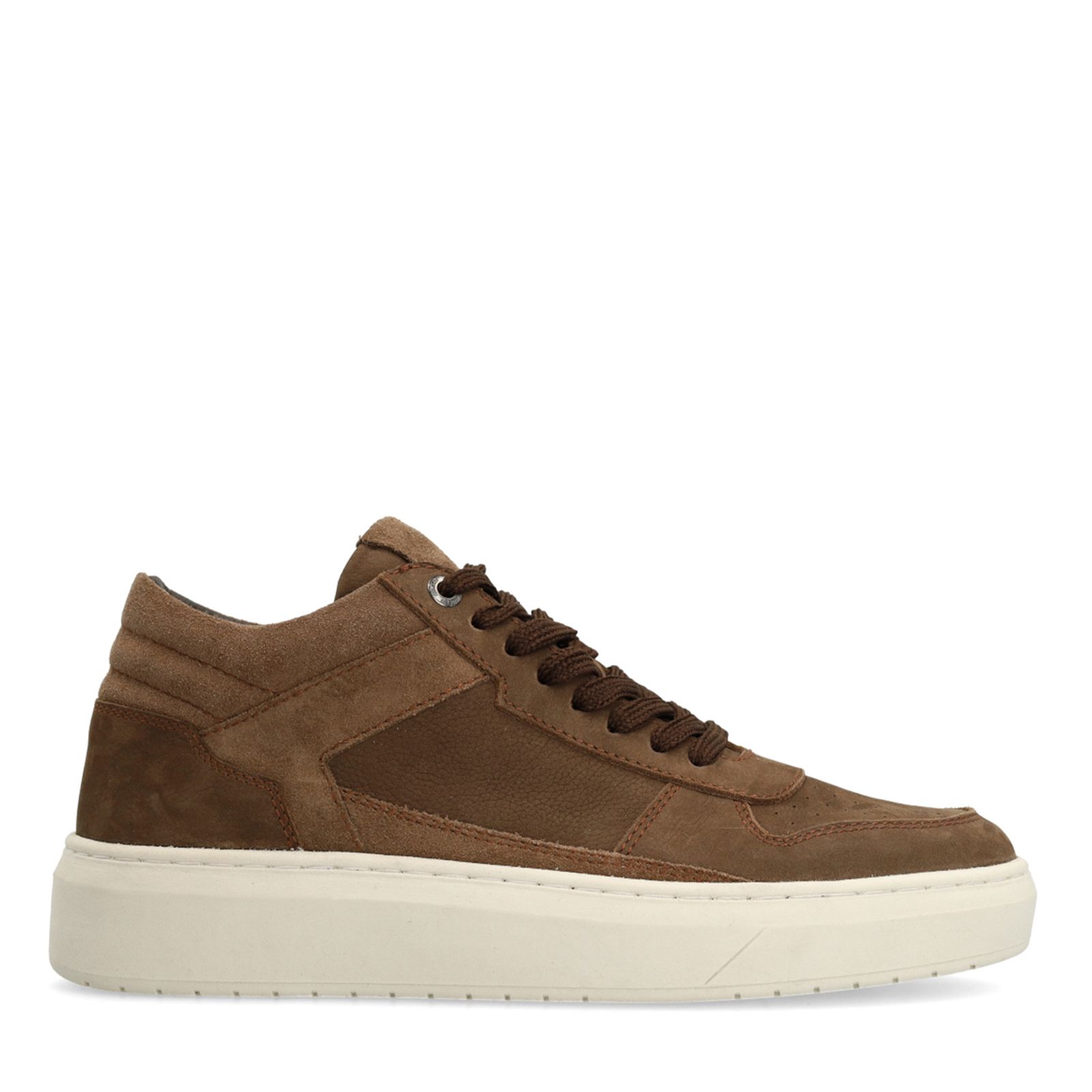 Cognacfarbene Nubuk-Sneaker