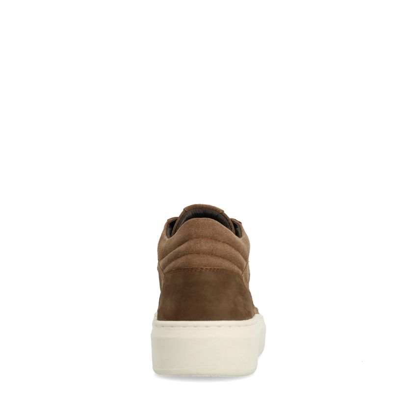 Cognacfarbene Nubuk-Sneaker