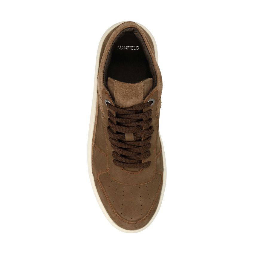 Cognacfarbene Nubuk-Sneaker