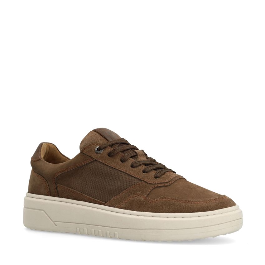 Bruine nubuck sneakers
