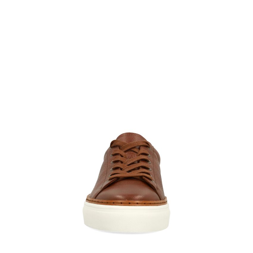 Cognacfarbene Ledersneaker