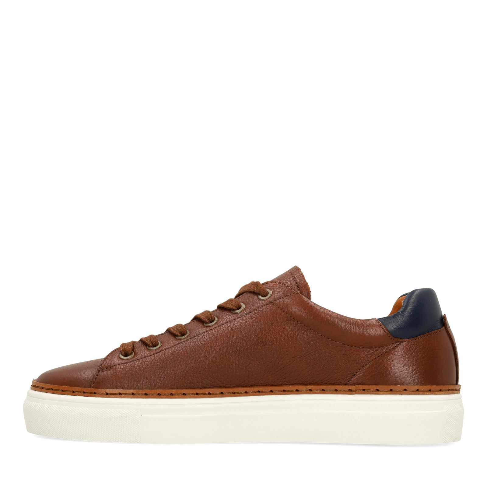 Cognac leren sneakers
