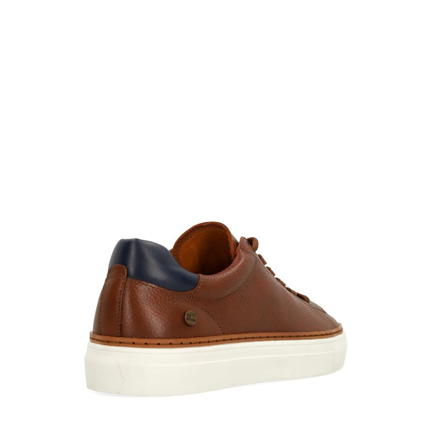 Cognacfarbene Ledersneaker