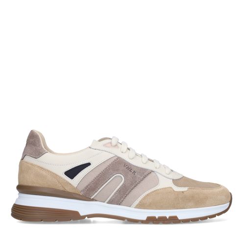 Taupefarbene Veloursleder-Sneaker