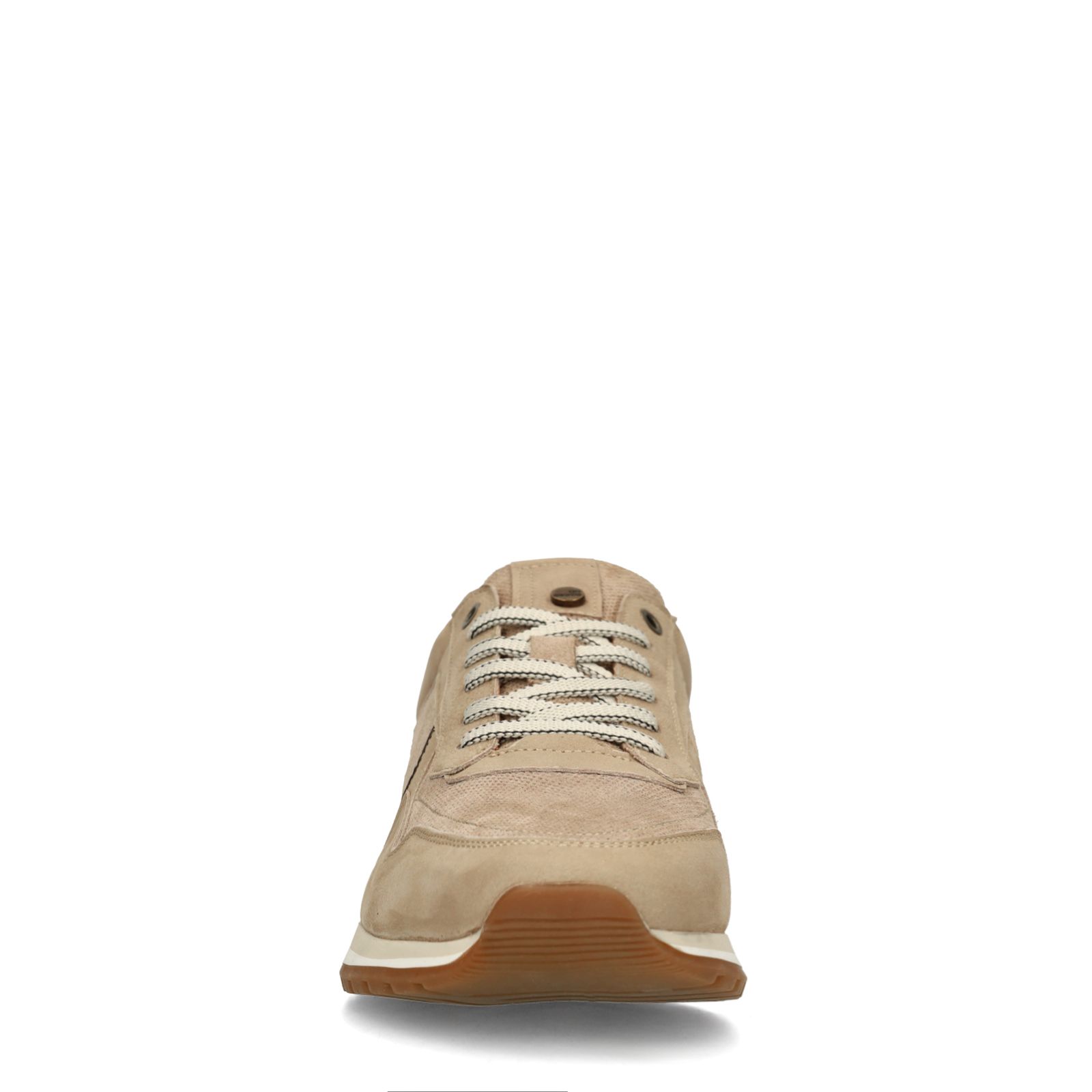 Beigefarbene Nubuk-Sneaker