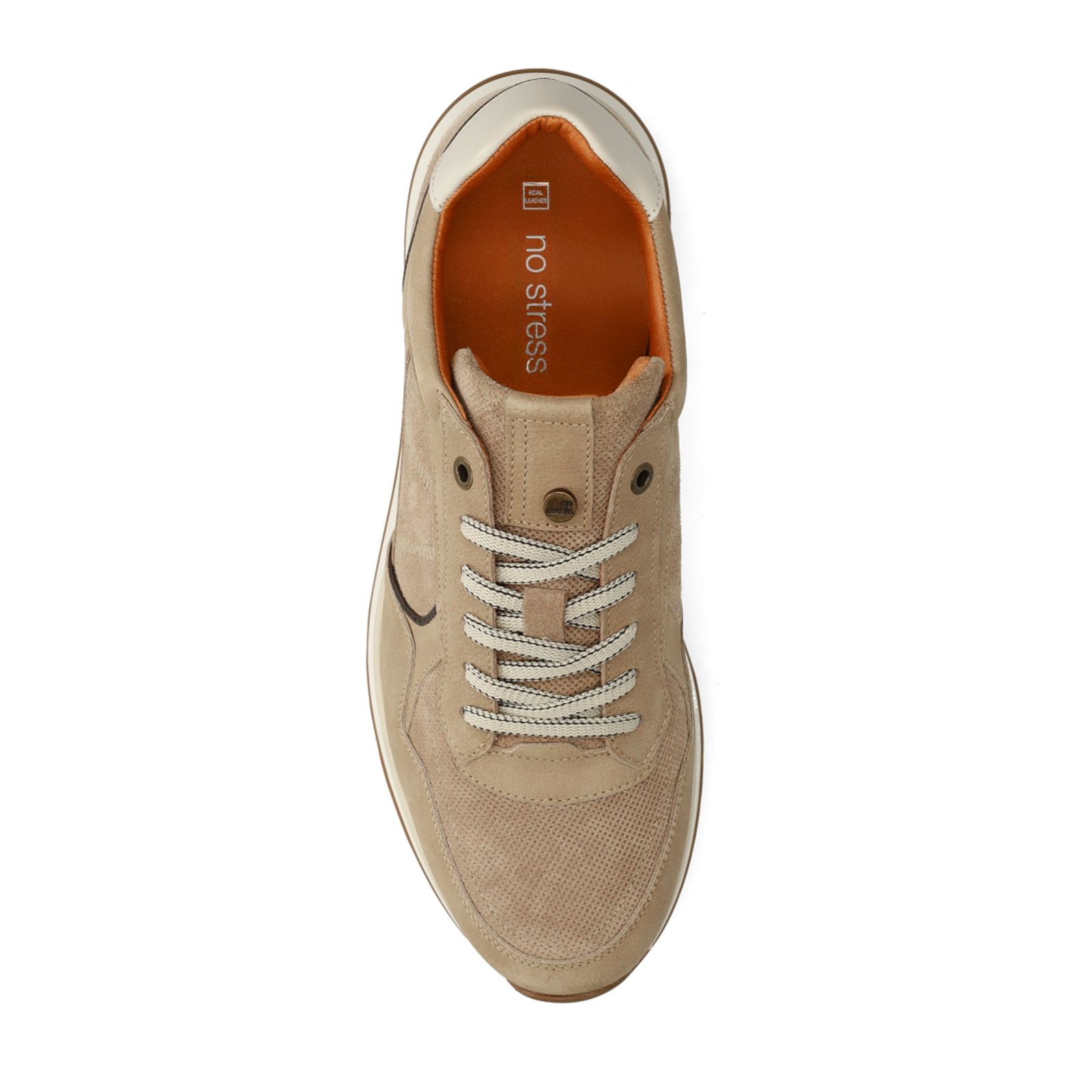 Beigefarbene Nubuk-Sneaker