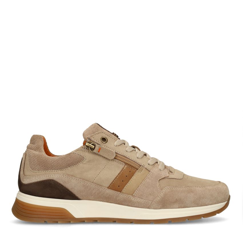 Beige nubuck sneakers