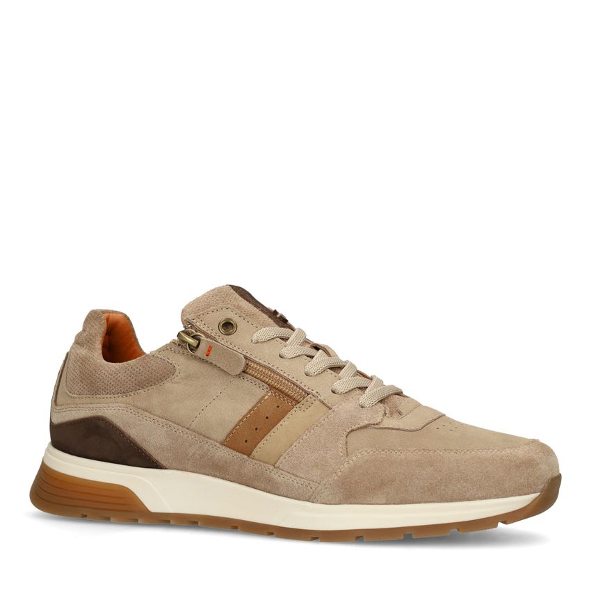 Beige nubuck sneakers
