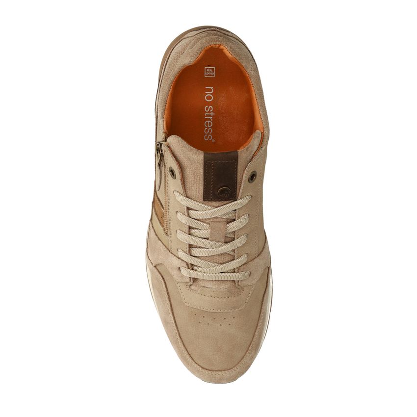 Beige nubuck sneakers