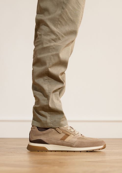 Beige nubuck sneakers
