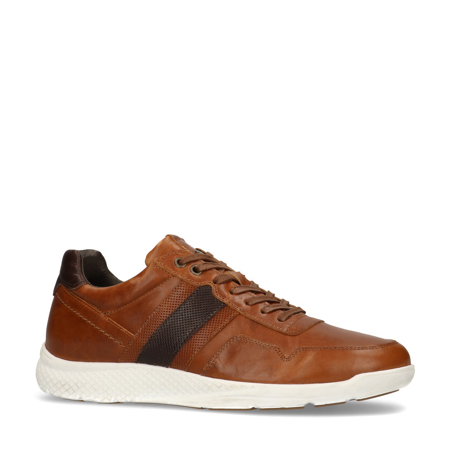 Cognacfarbene Sneaker | Flache sneaker | Manfield | Manfield 