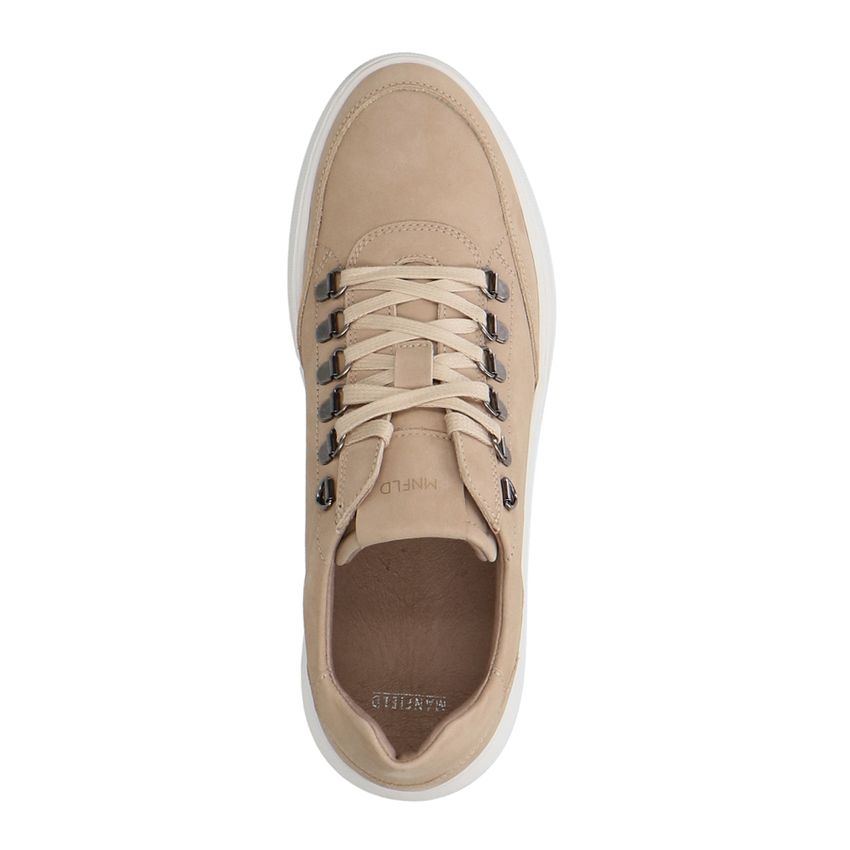 Beige nubuck sneakers