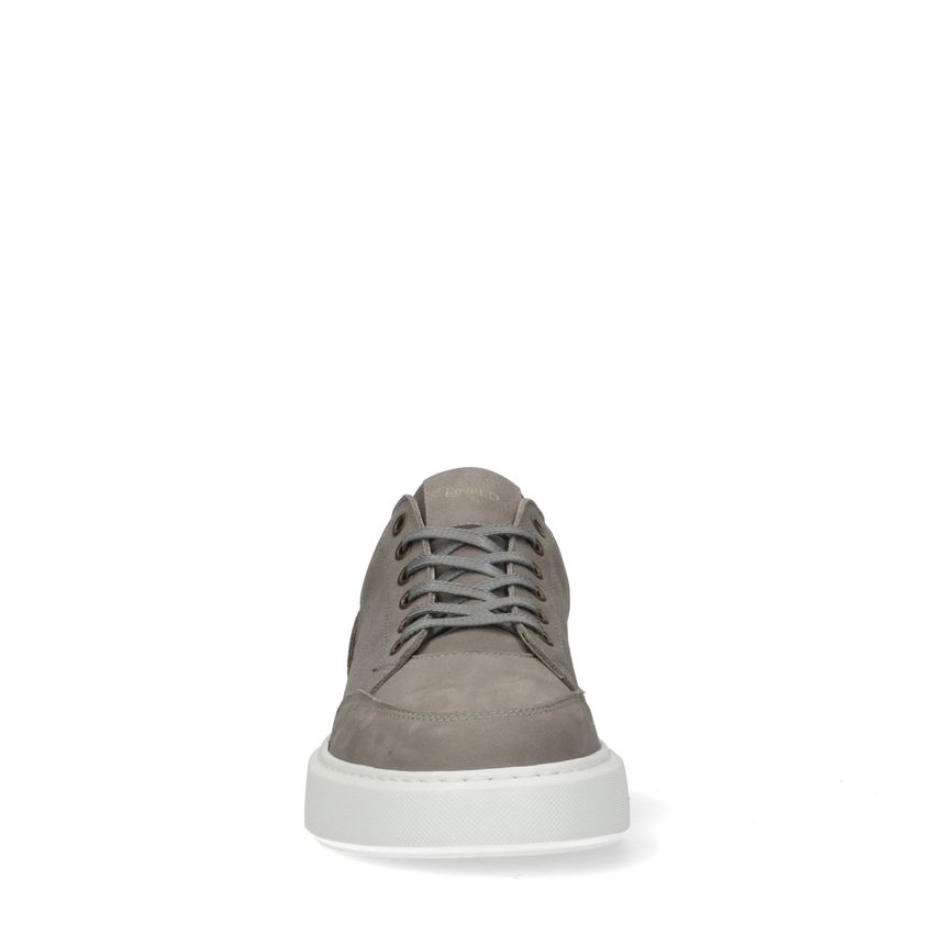 Taupe leren sneakers