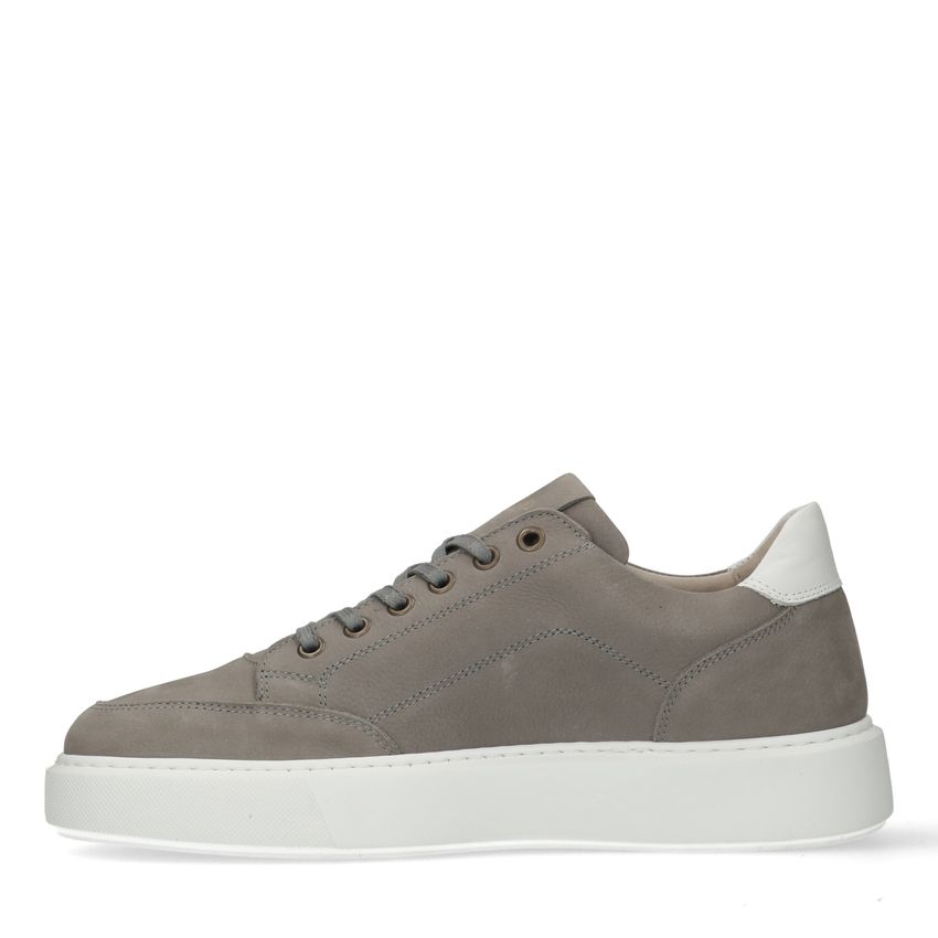 Taupe leren sneakers