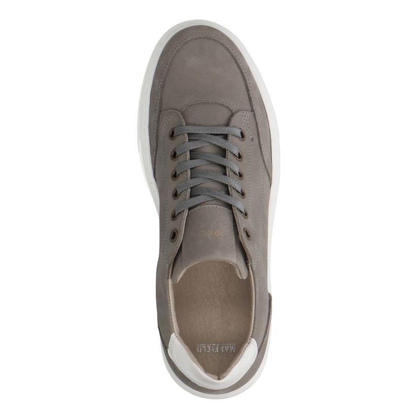 Taupe leren sneakers