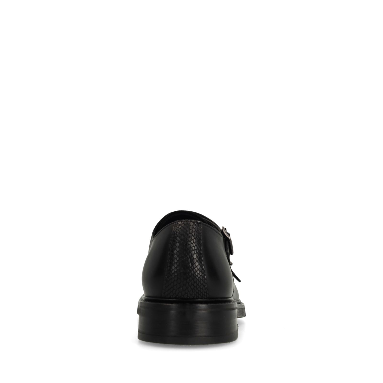 Zwarte leren gespschoenen