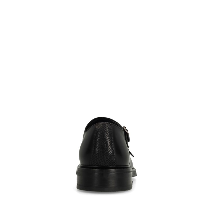 Zwarte leren gespschoenen