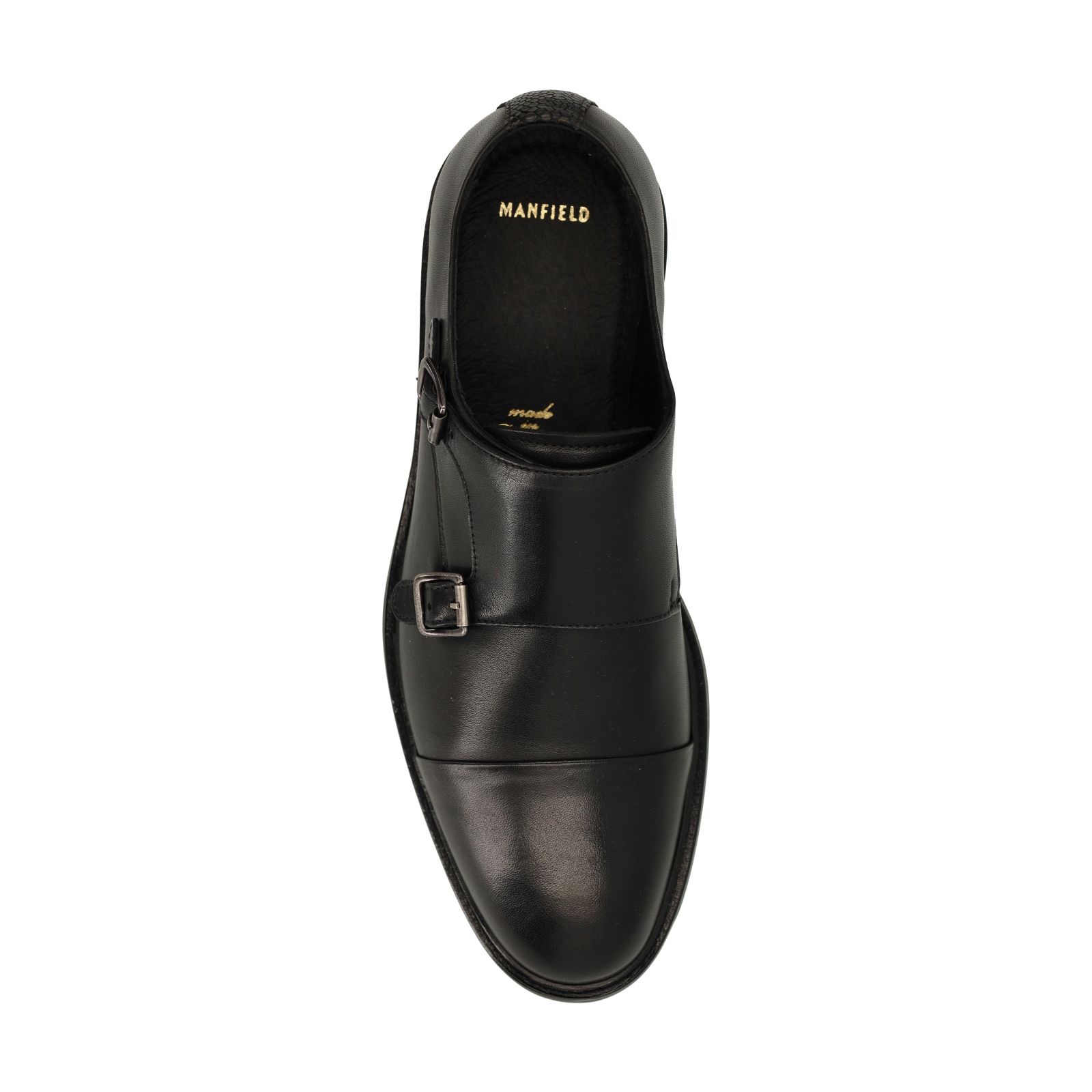 Zwarte leren gespschoenen