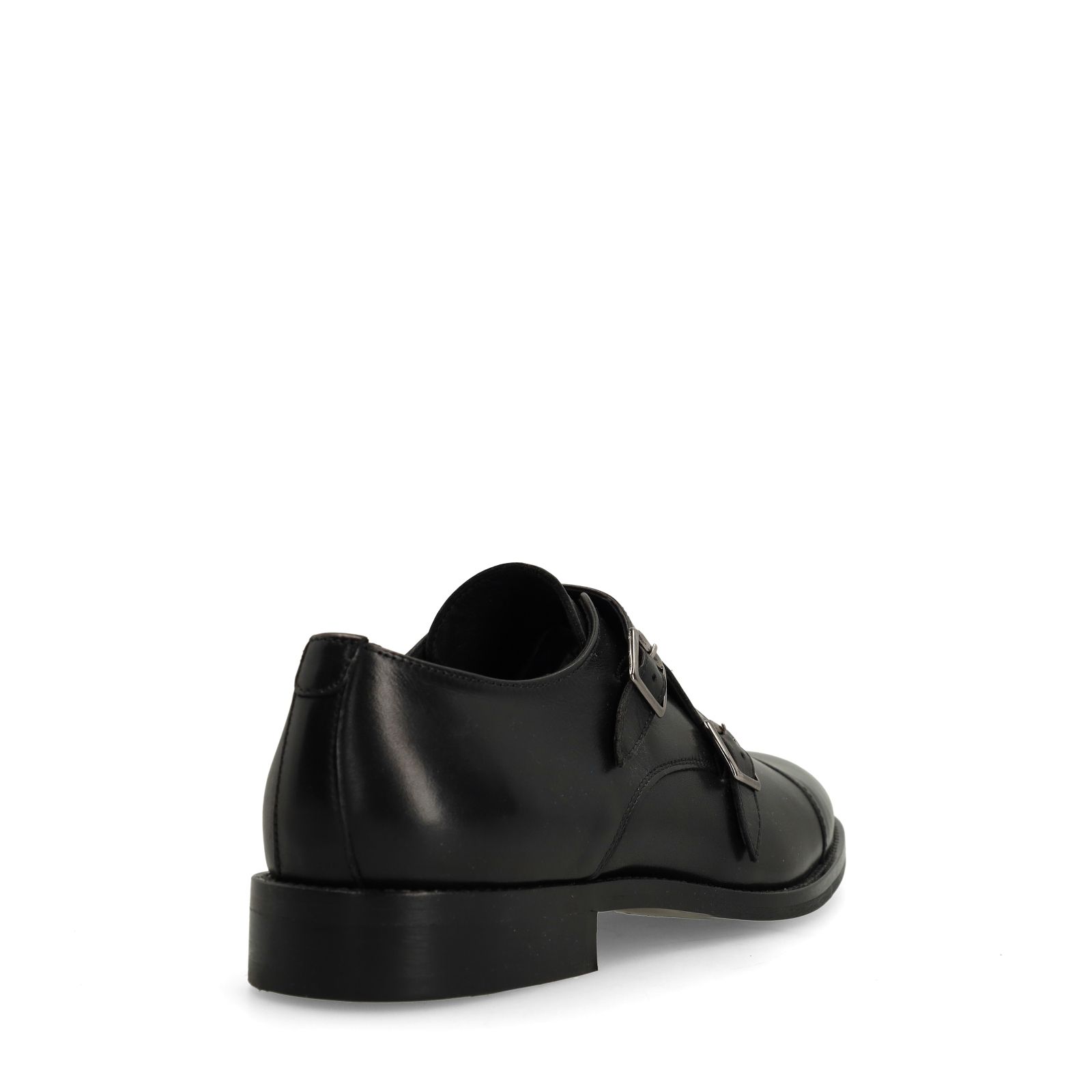 Zwarte leren gespschoenen