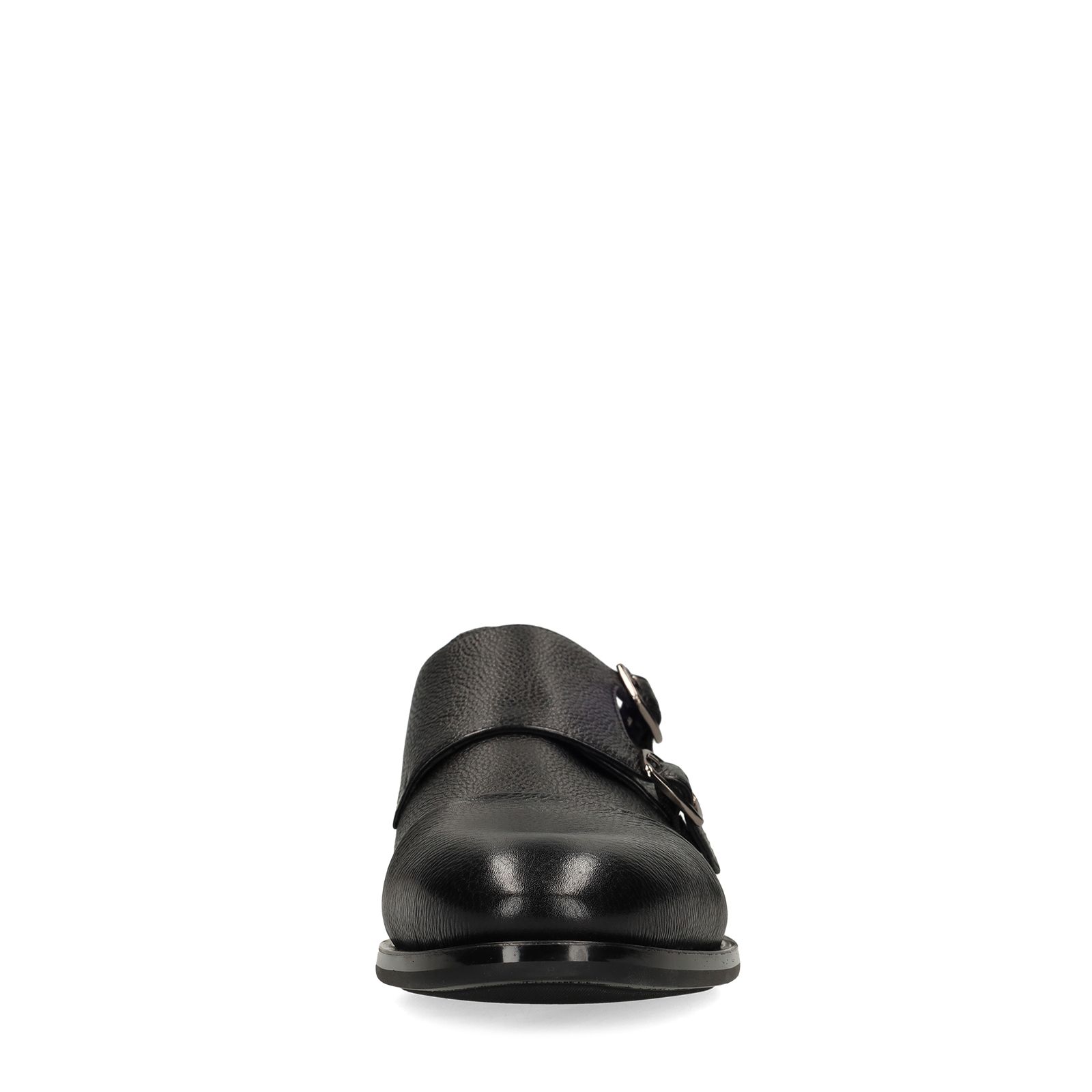 Zwarte leren gespschoenen