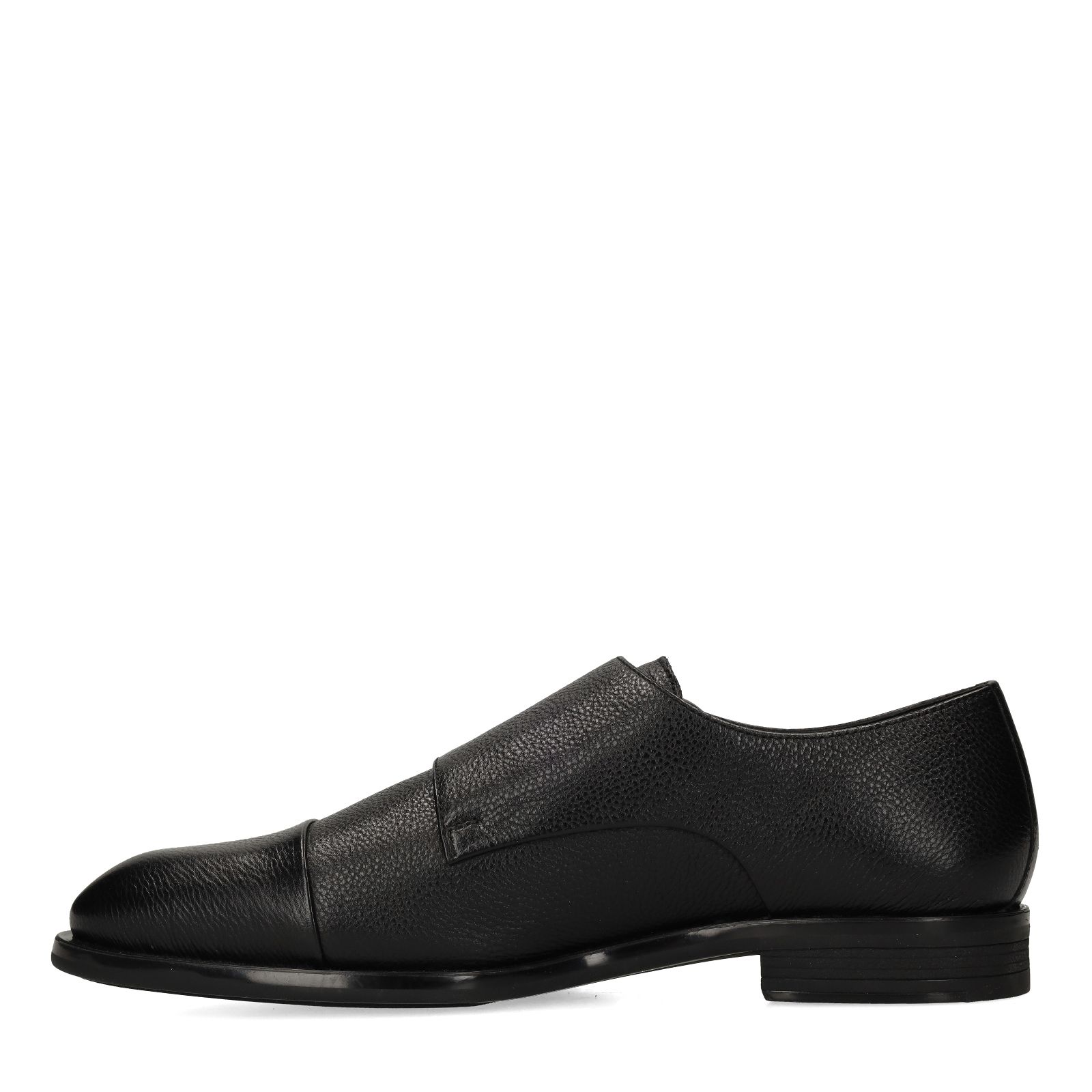 Zwarte leren gespschoenen