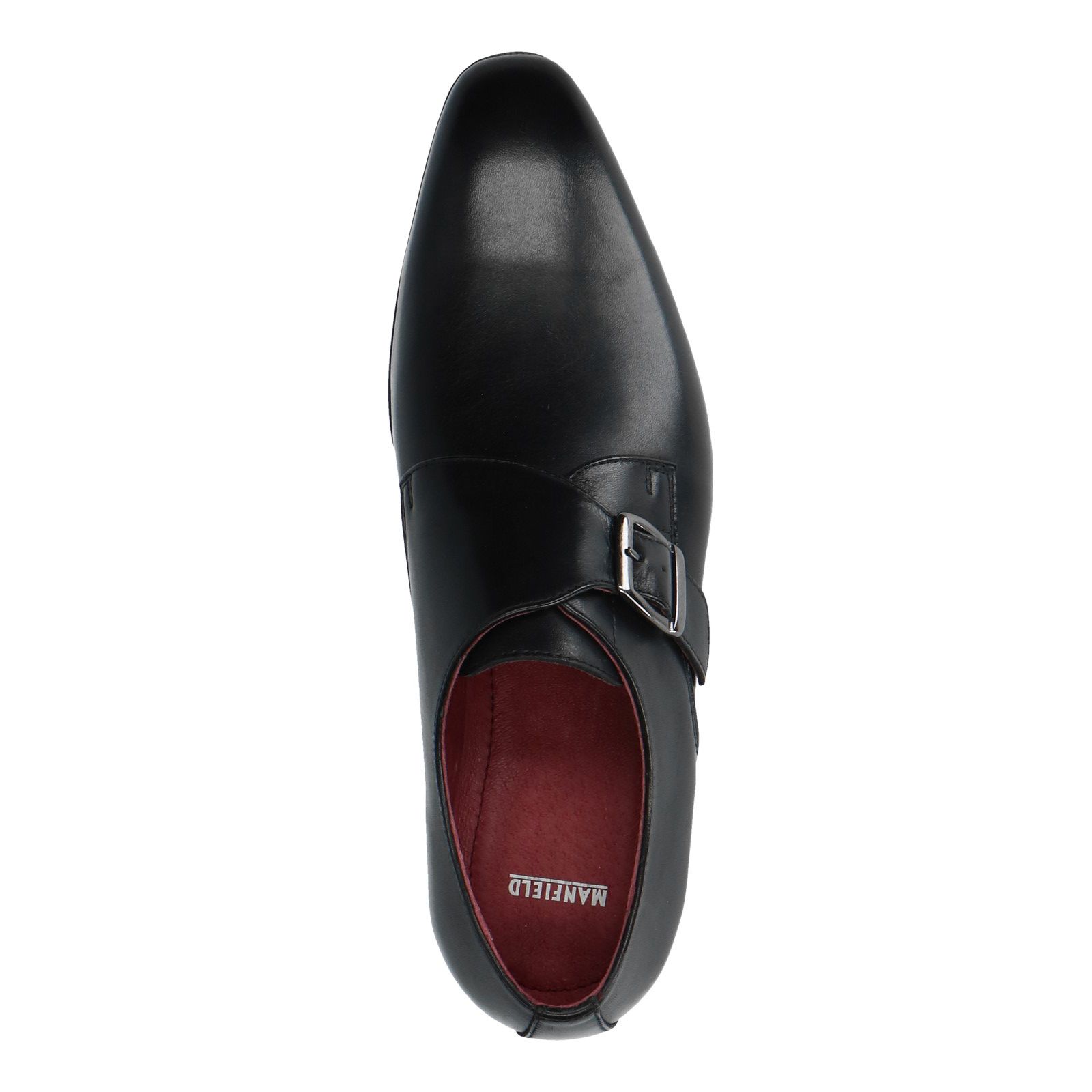 Schwarze Schnallenschuhe aus Leder