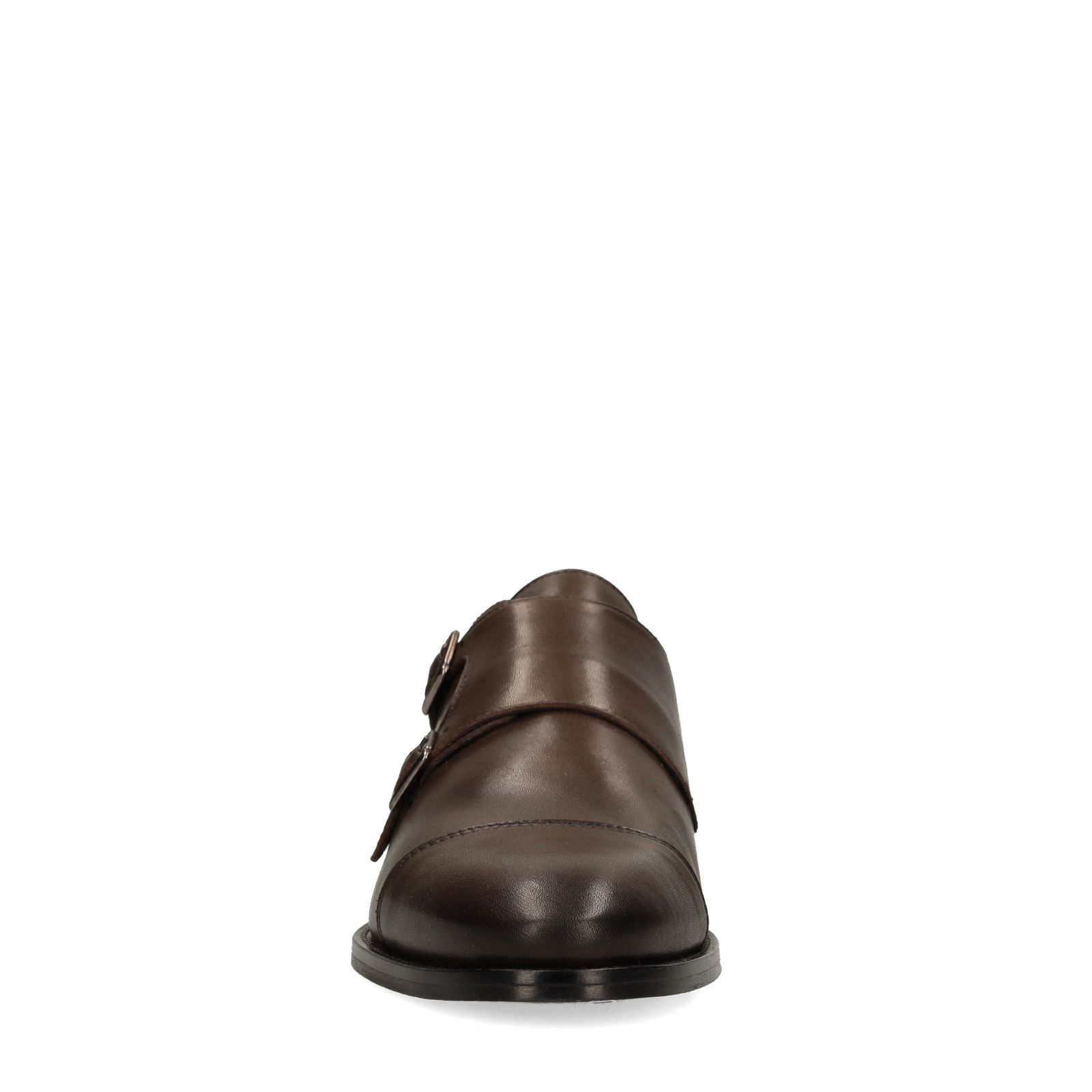 Dunkelbraune Schnallenschuhe aus Leder