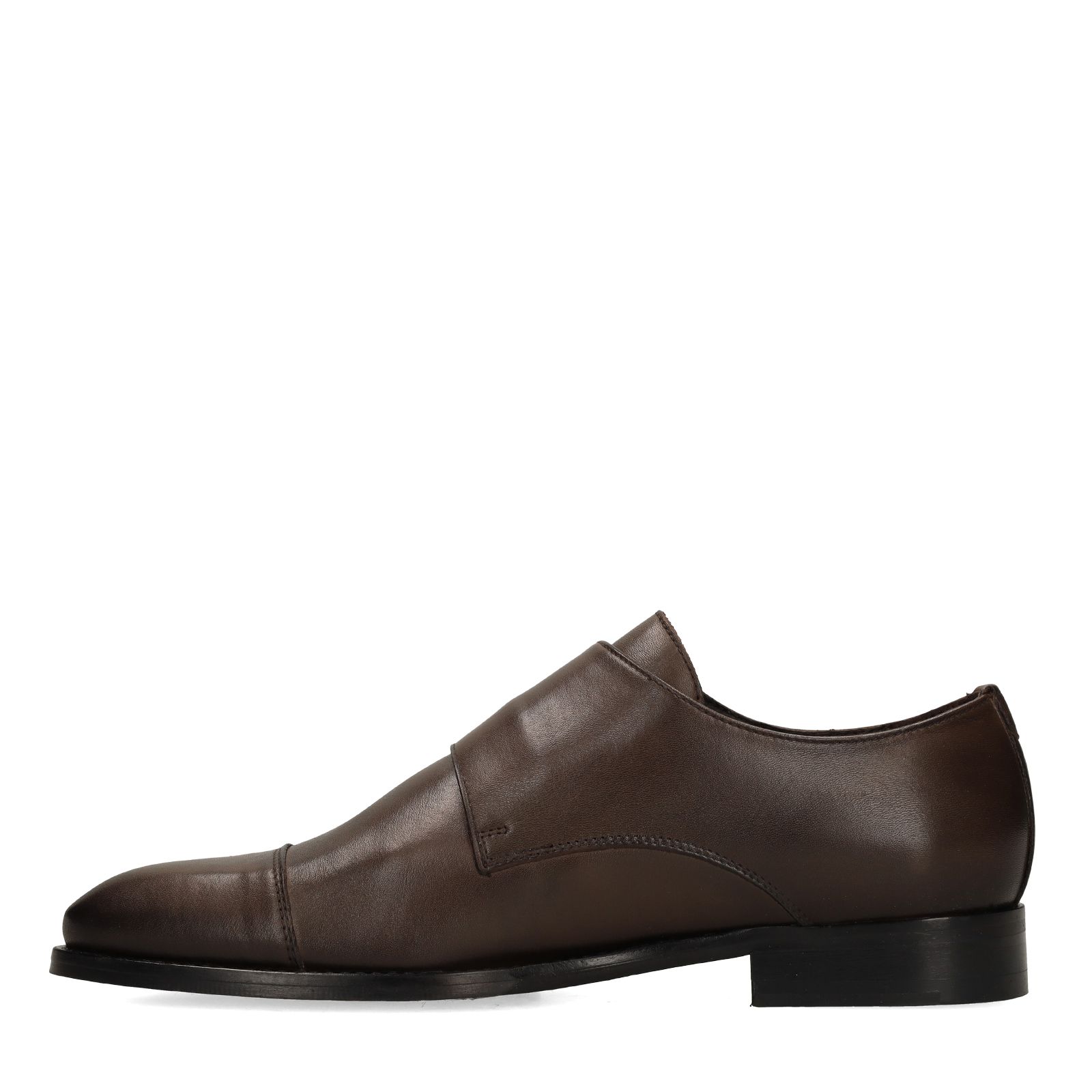 Dunkelbraune Schnallenschuhe aus Leder