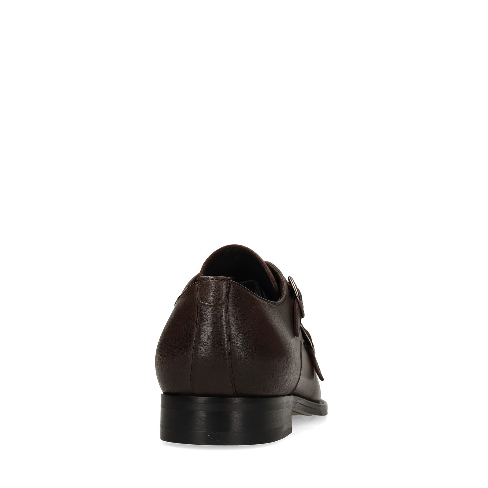Dunkelbraune Schnallenschuhe aus Leder