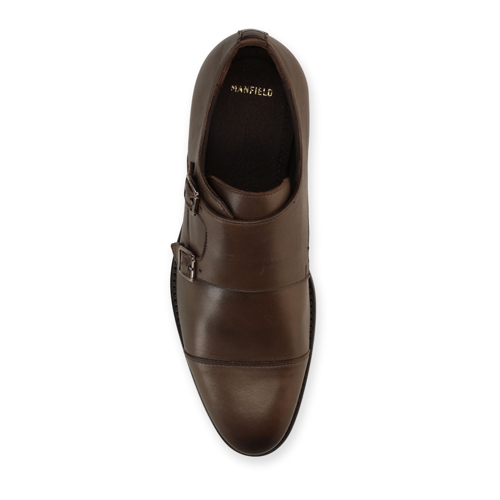 Dunkelbraune Schnallenschuhe aus Leder
