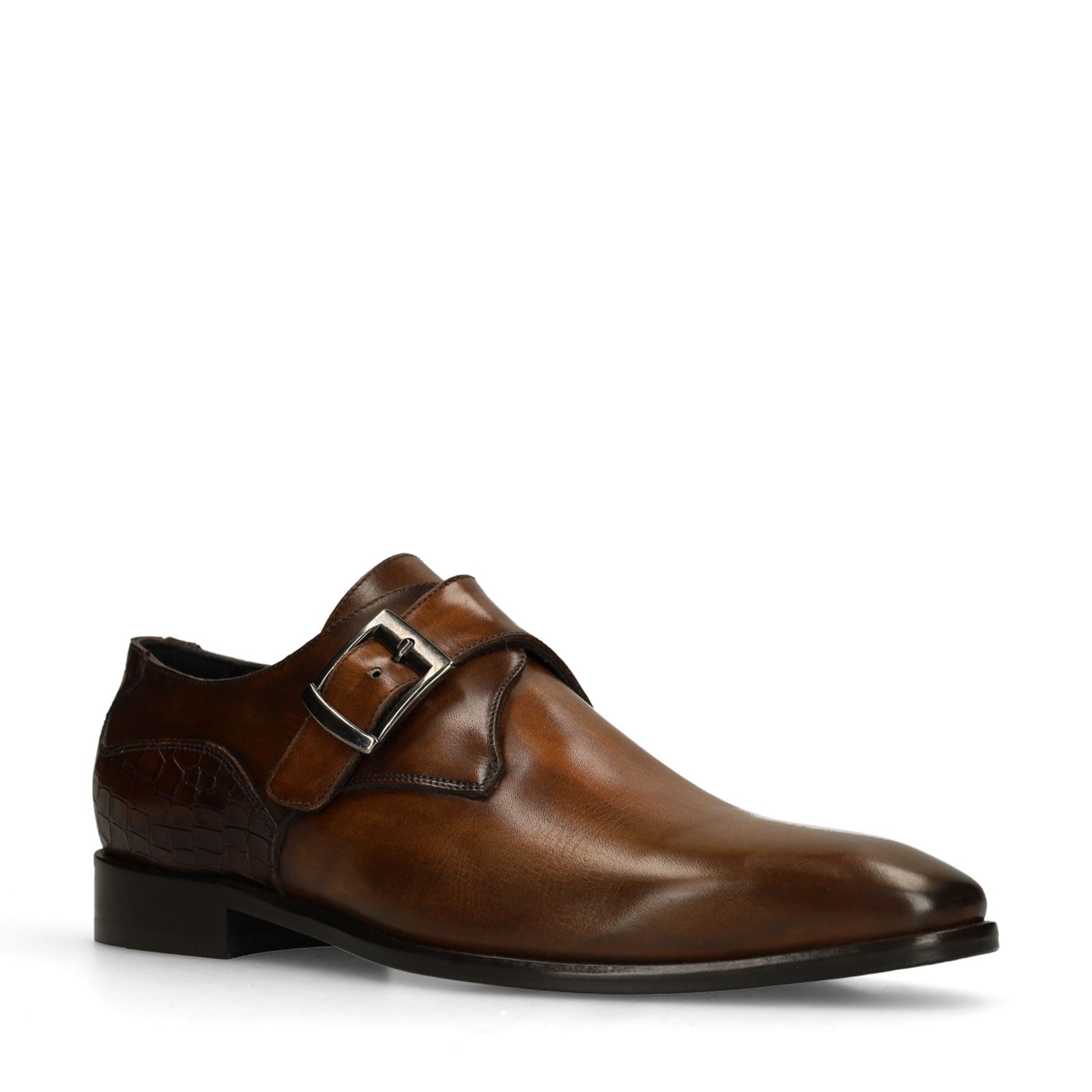 Braune Schnallenschuhe aus Leder