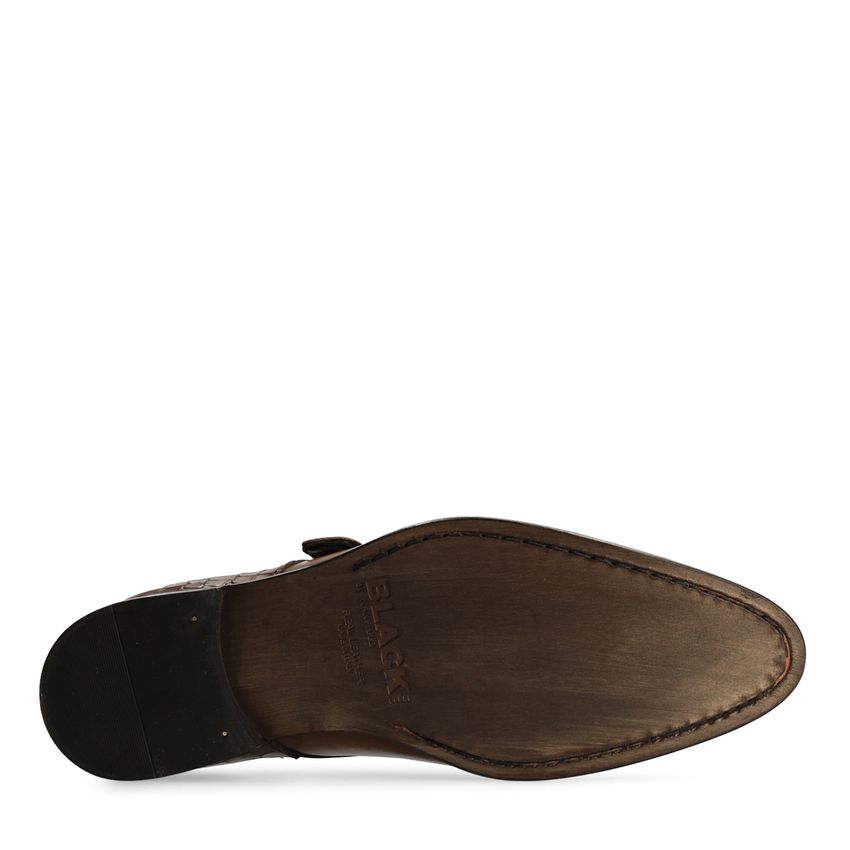 Bruine leren gespschoenen