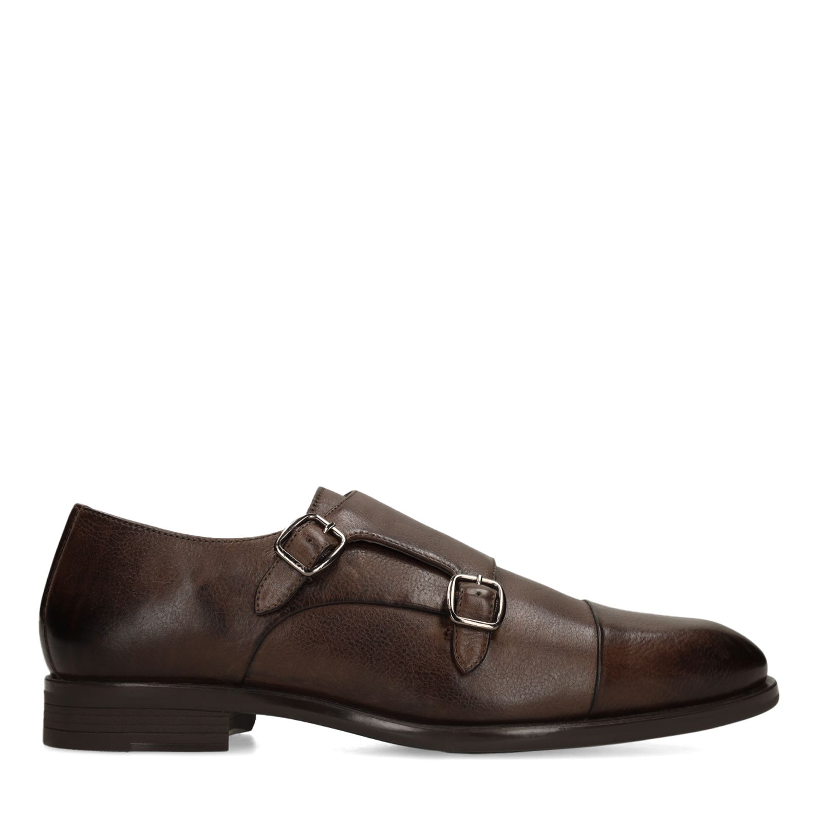Braune Schnallenschuhe aus Leder