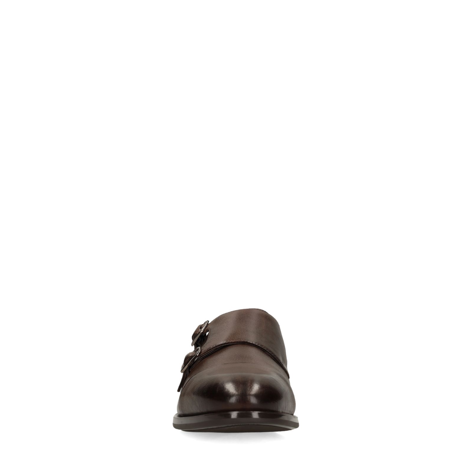 Braune Schnallenschuhe aus Leder