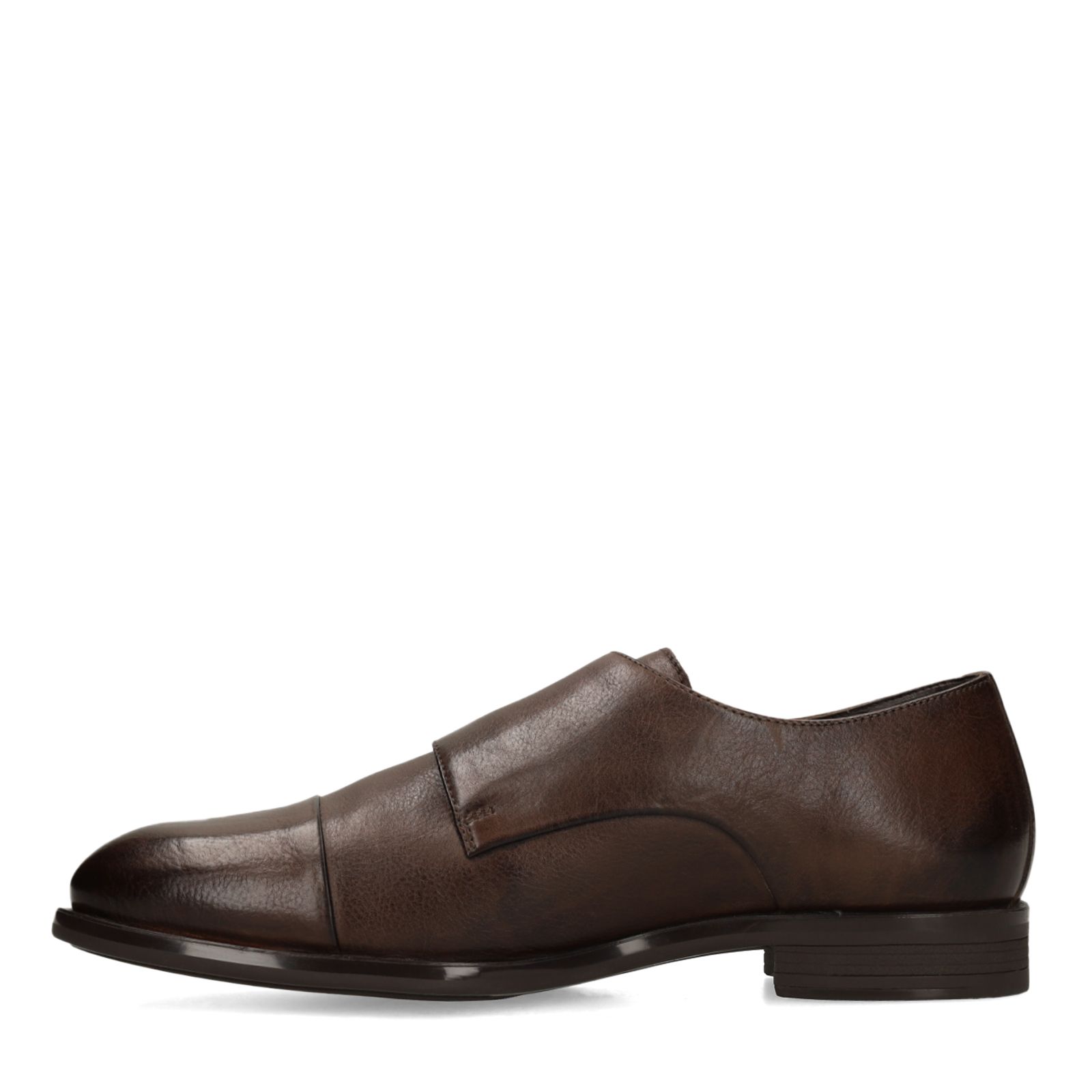 Braune Schnallenschuhe aus Leder