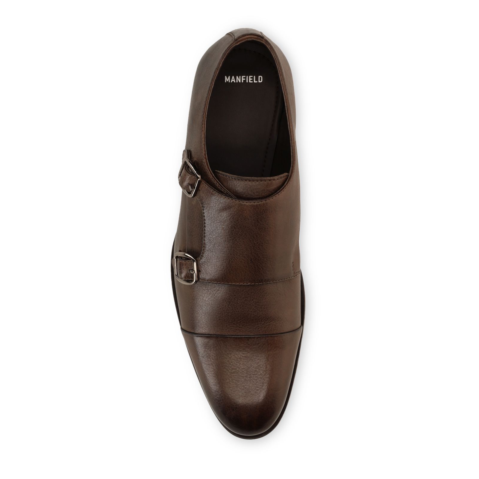 Braune Schnallenschuhe aus Leder