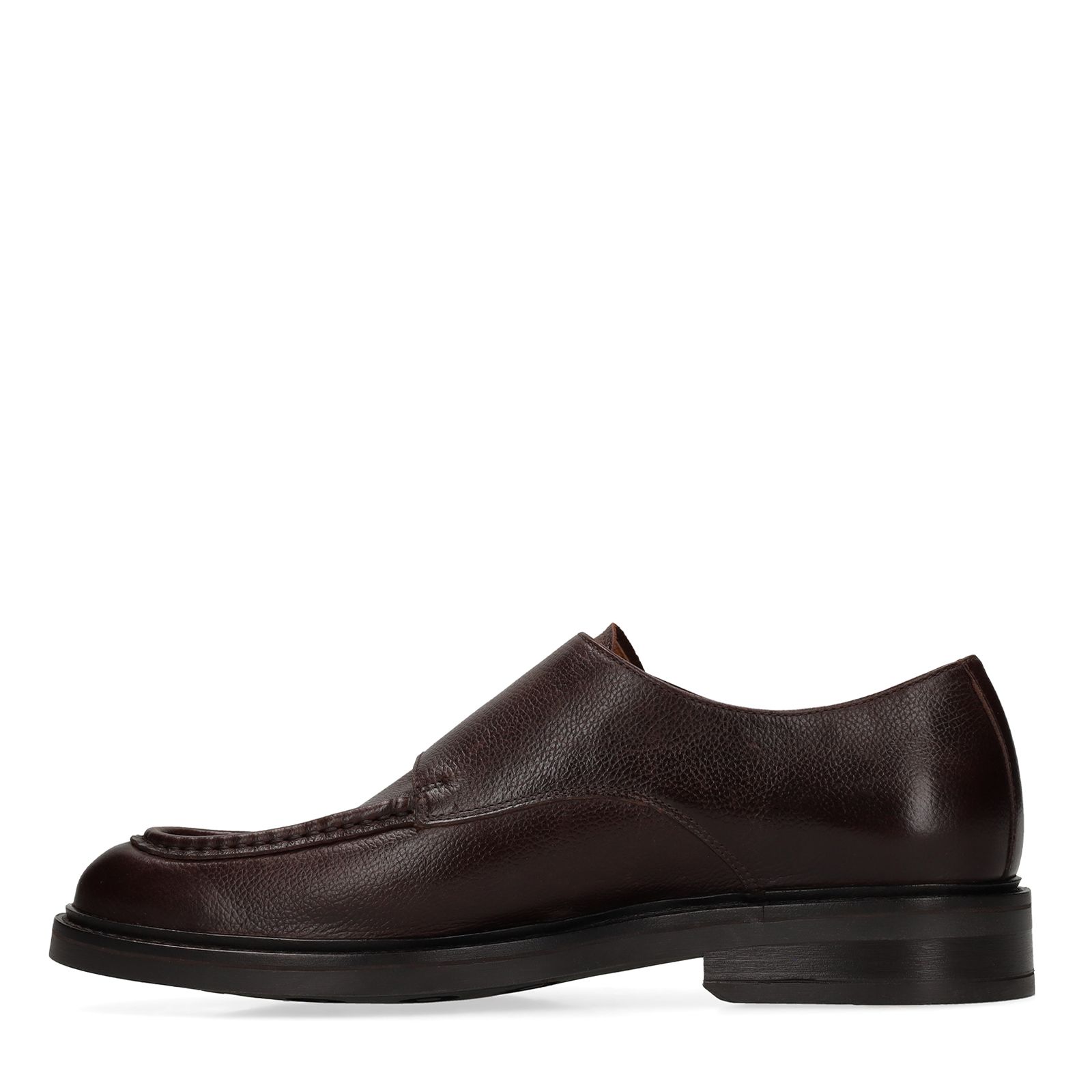 Braune Leder-Loafer mit Schnalle