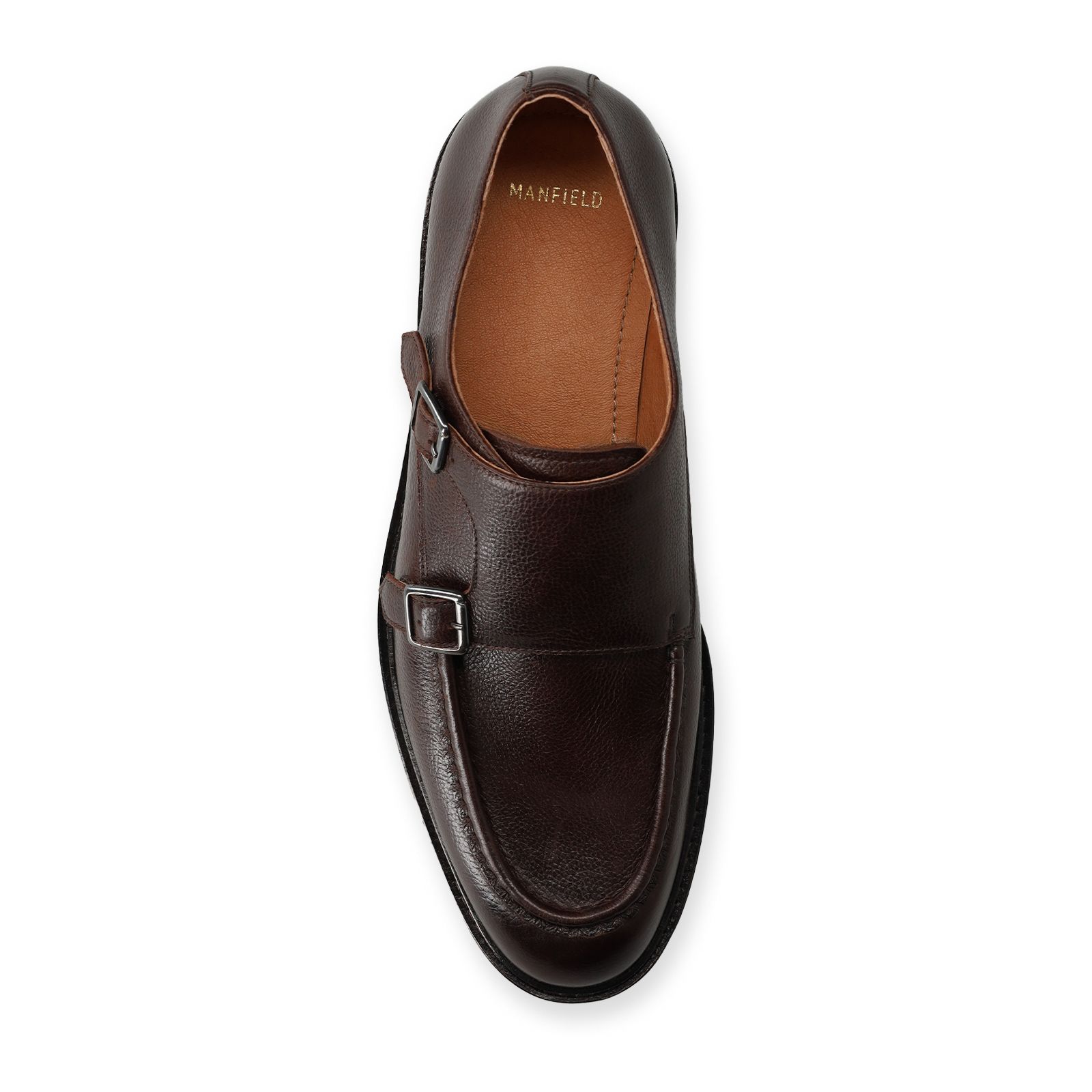 Braune Leder-Loafer mit Schnalle