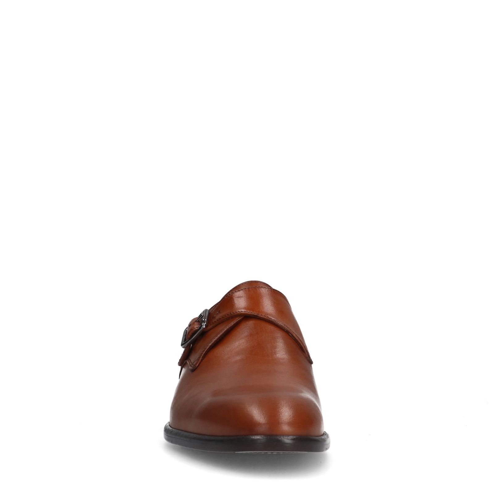 Cognac leren gespschoenen