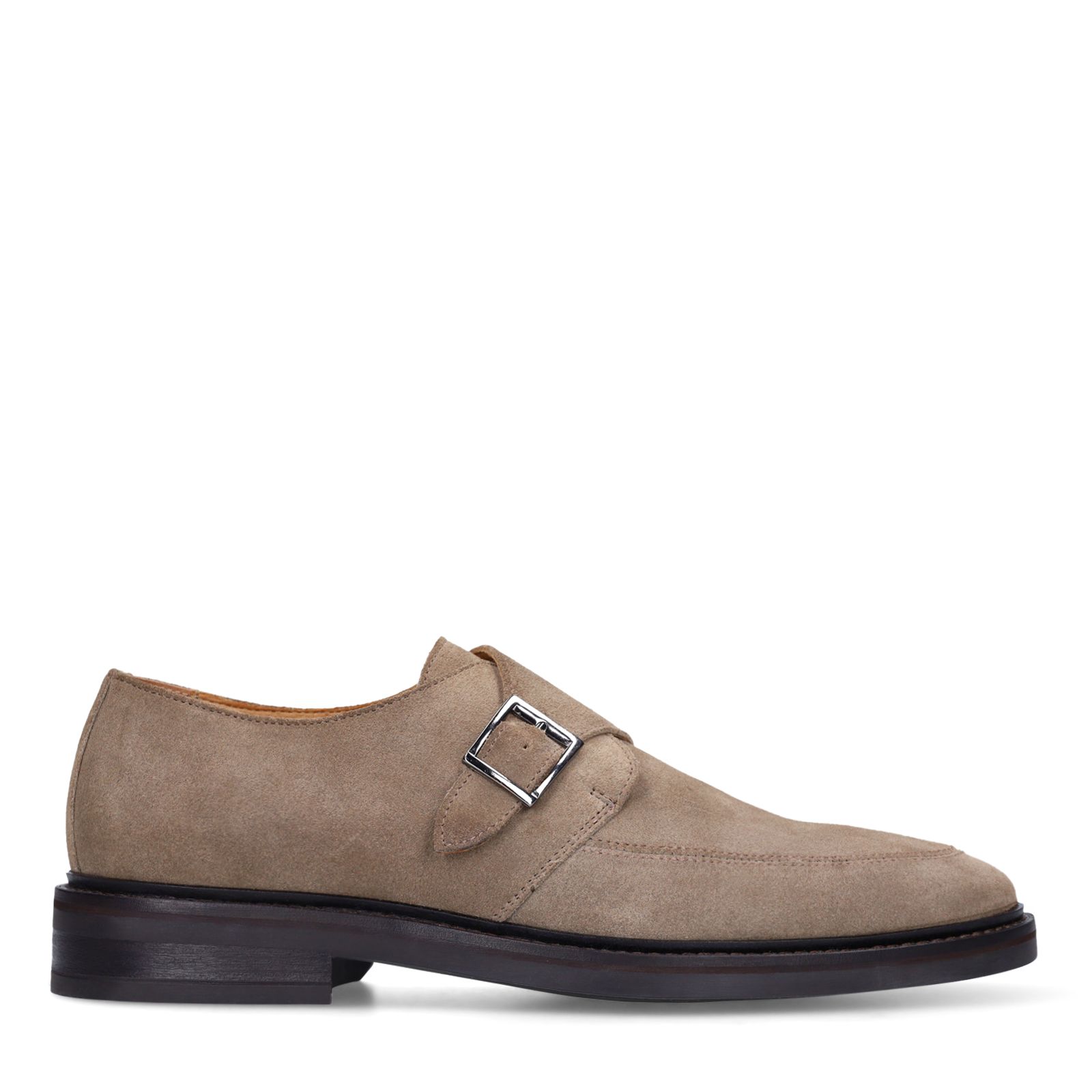 Taupe suède gespschoenen