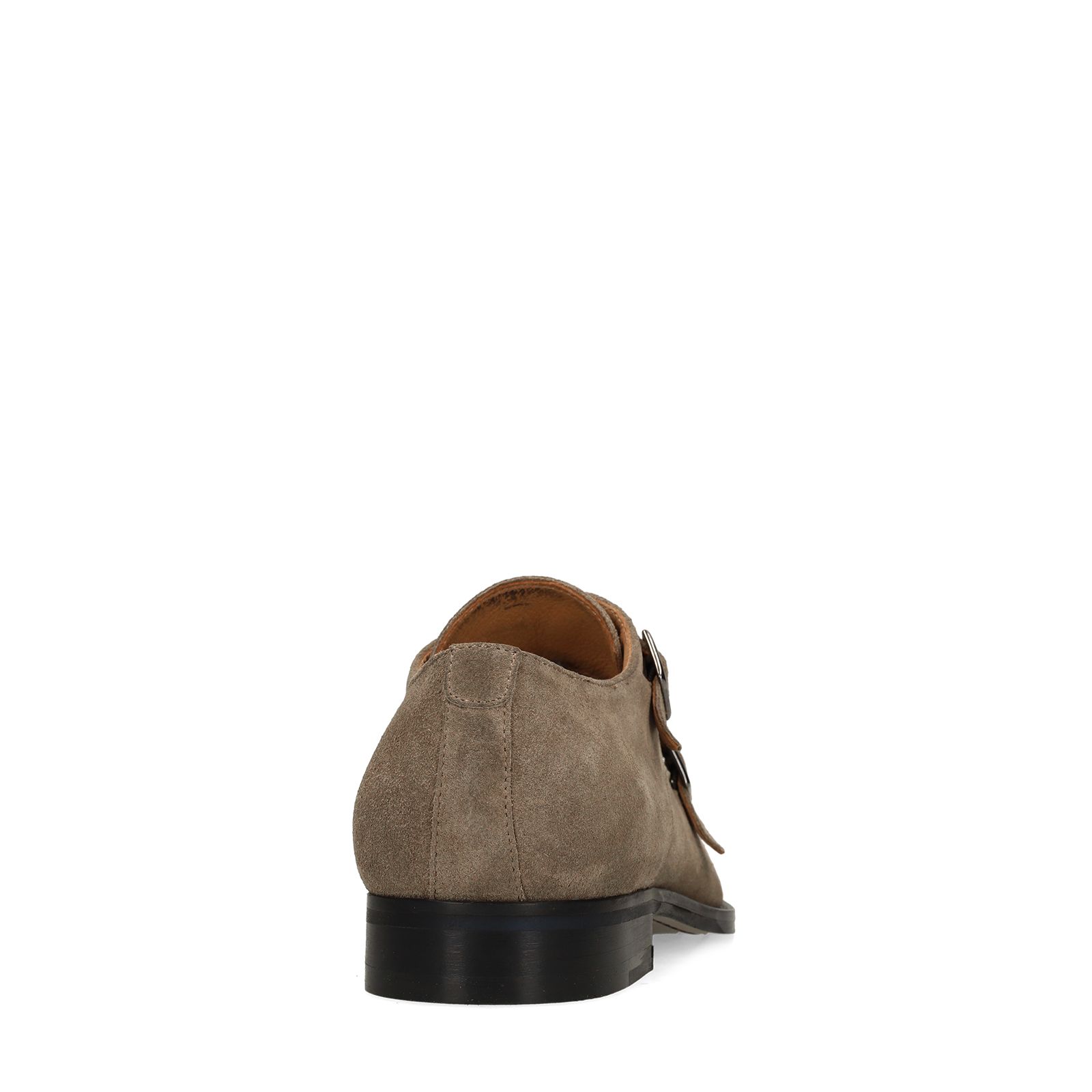Beige suède gespschoenen