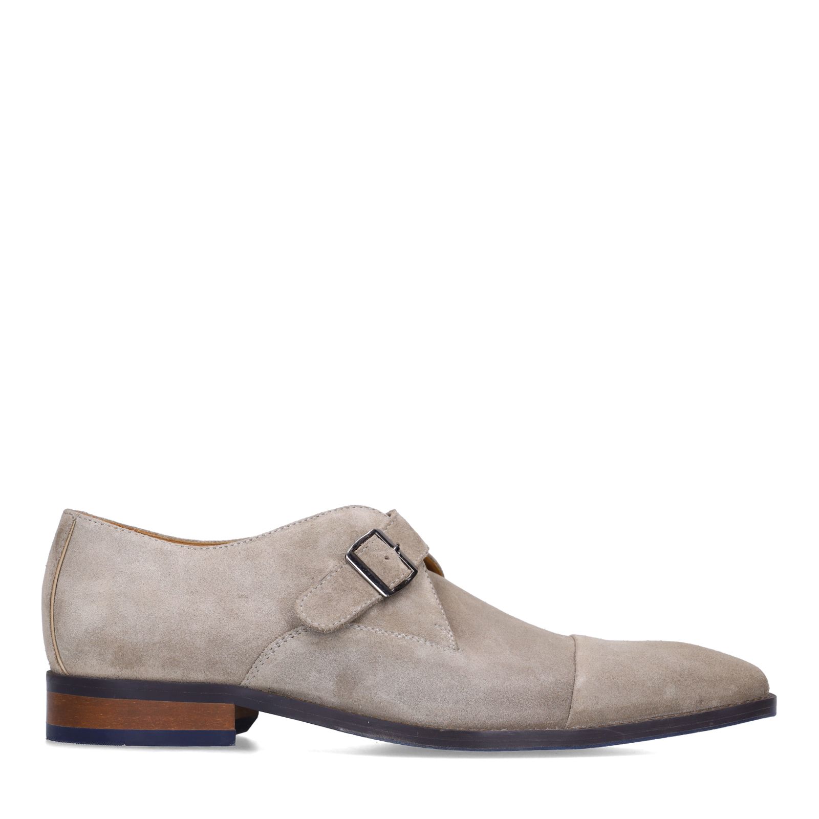 Beige suède gespschoenen