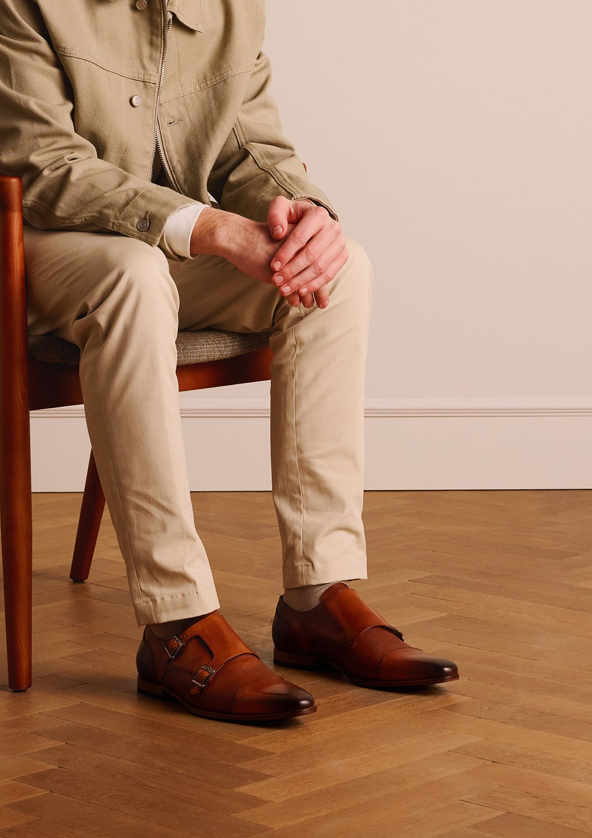 Bruine leren gespschoenen
