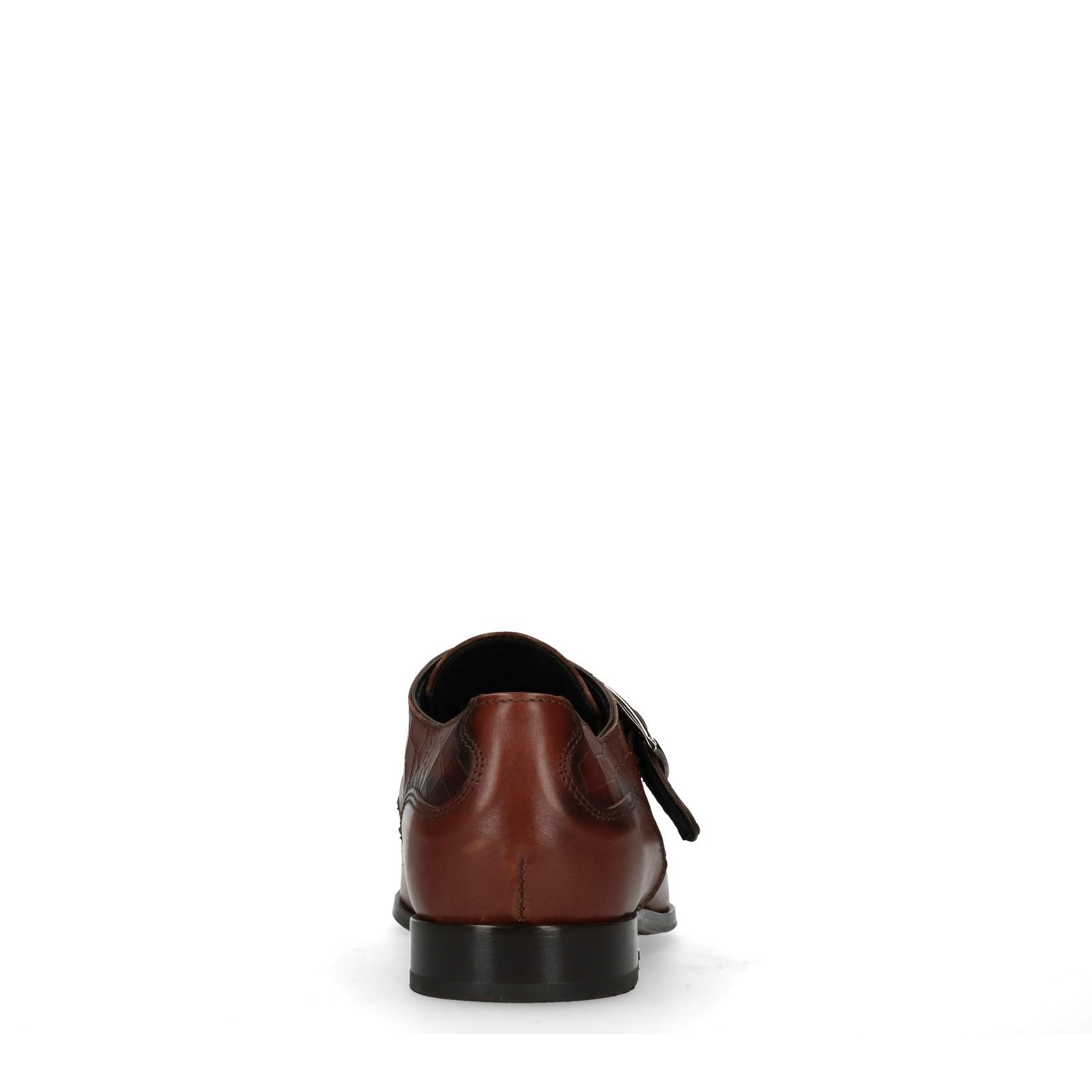 Cognac leren gespschoenen