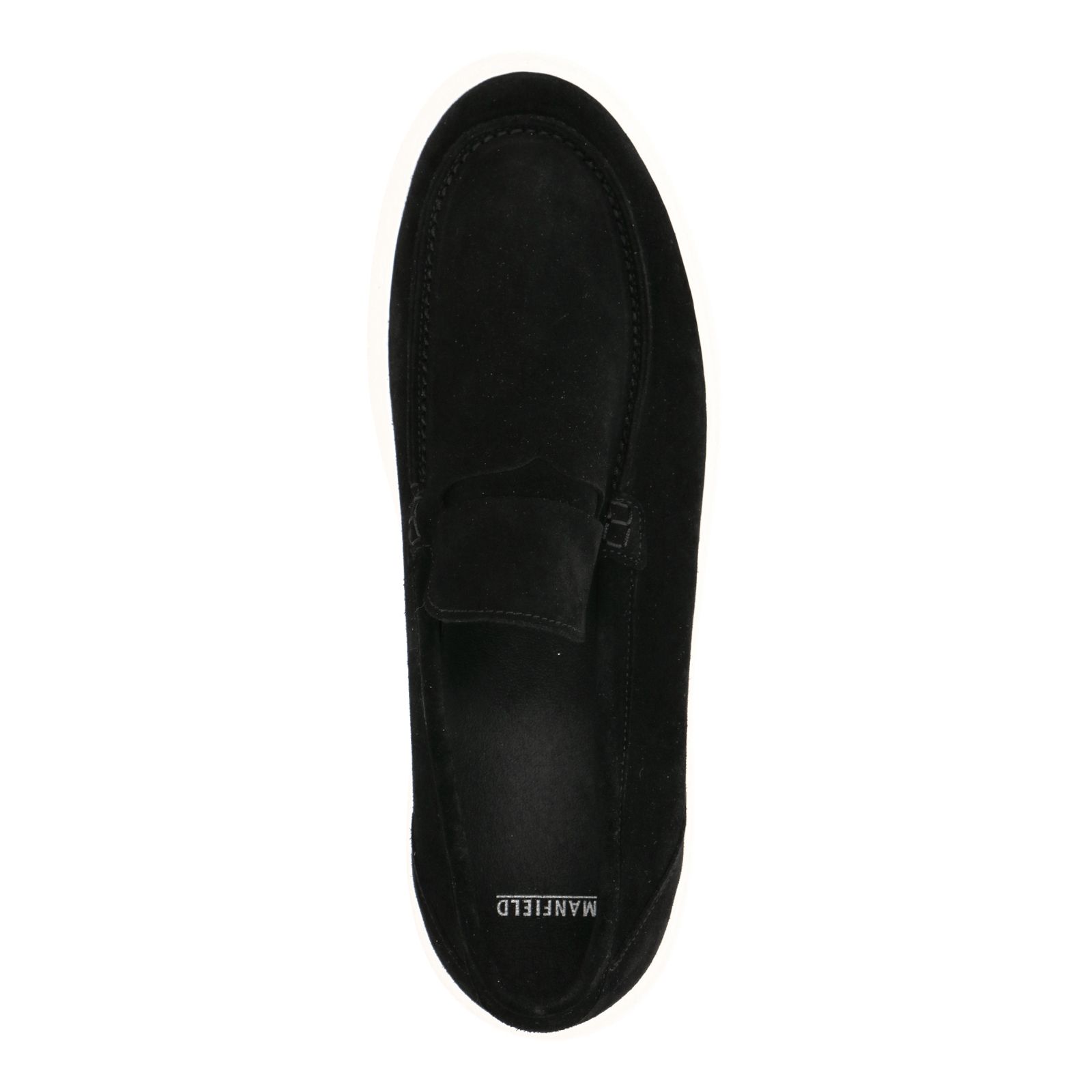 Zwarte suède loafers met sportieve zool