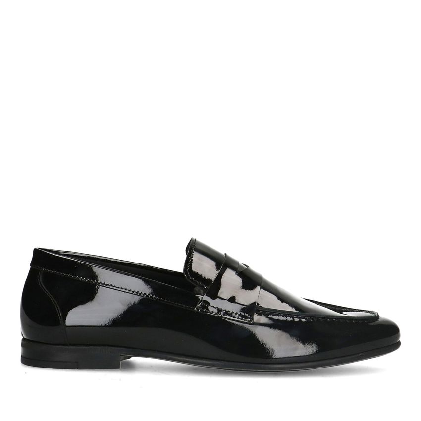 Zwarte lakleren loafers