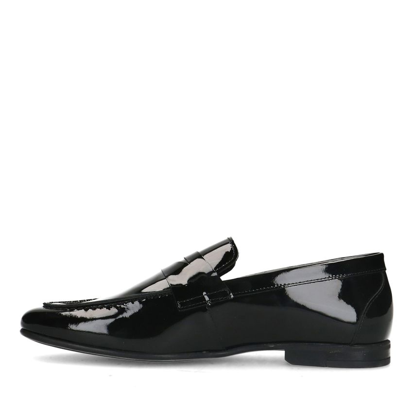 Zwarte lakleren loafers