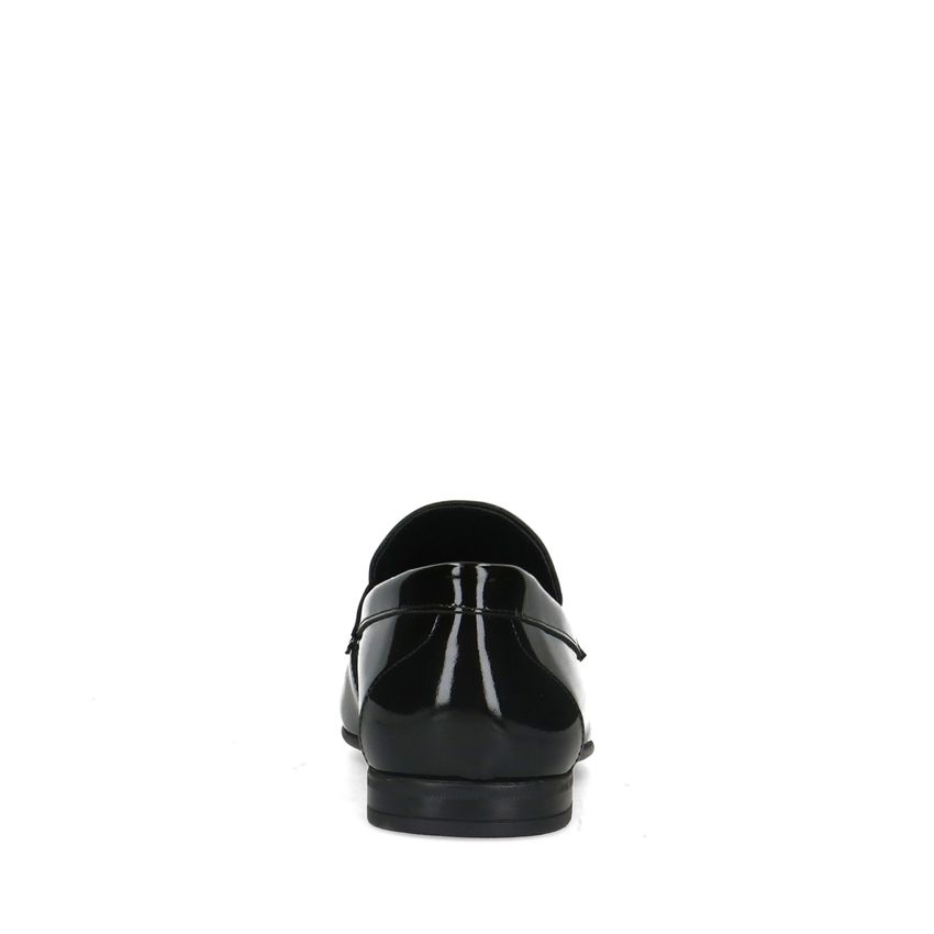 Zwarte lakleren loafers